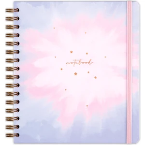 Matt Notebook 19X21 cm Kare Lastikli Spiralli Sert Kapak Not Defteri Kareli