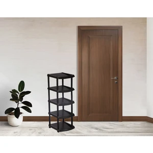 5 Katlı Tekli Plastik Ayakkabılık Plastik- Ayakkabı Düzenleyici Siyah