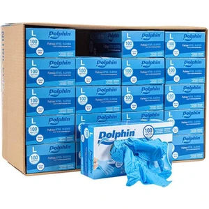 Tek Kullanımlık Lateks Mavi Pudrasız Nitril Muayne Eldiveni Large Büyük Boy -100'lü 20 Paket