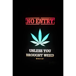 No Entry - Giriş Yok LED Işıklı Mdf Tablo Duvar Dekoru