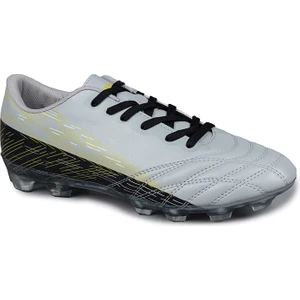 28221 Gri - Siyah Çim Halı Saha Krampon Futbol Ayakkabısı