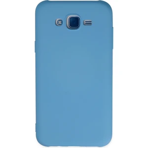 Bilişim Aksesuar Samsung Galaxy J7 Kılıf Nano Içi Kadife  Silikon - Mavi