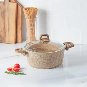 Wood Silver Bio Granit Tencere 24 cm