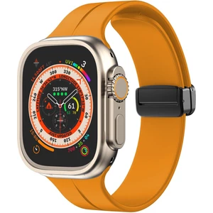 Apple Watch 42 mm Silikon Kordon Metal Mıknatıslı Toka Tasarımlı Şık Spor Pratik Kullanım