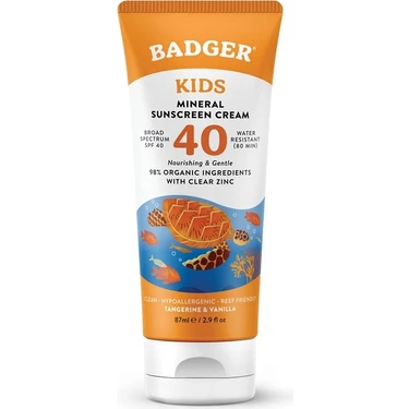 Badger Clear Zinc Çocuk Güneş Kremi SPF40