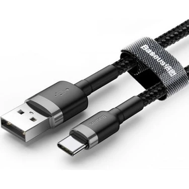 Baseus USB 3.0A 1 Metre Ultra Hızlı USB To Type C Şarj ve Data Kablosu, Kopmaz, Karışmaz Halat