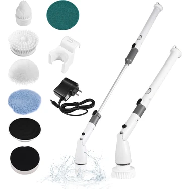 Buyfun 7 In 1 Elektrikli Spin Scrubber Ayarlanabilir Uzatma (Yurt