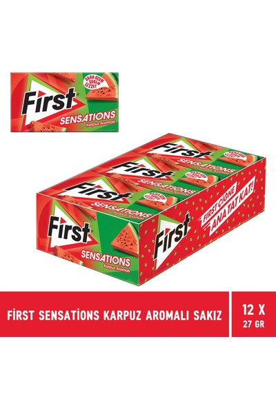 First Sensations Karpuz Aromalı Sakız 27 gr - 12 Adet