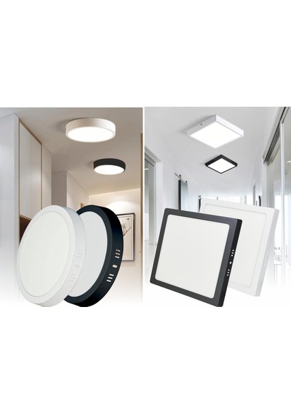 18W Sıva Üstü LED Armatür Kare -Siyah Kasa fiyatları