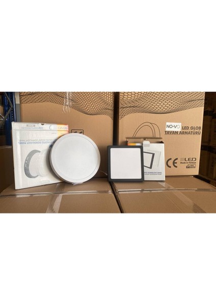 18W Sıva Üstü LED Armatür Kare -Siyah Kasa modelleri