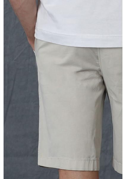 Zegler Spor Erkek Chino Şort Slim Fit Mavi