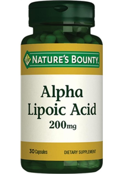 Natures Bounty Alpha Lipoic Acid 200 Mg Takviye Edici Gıda 30 Kapsül