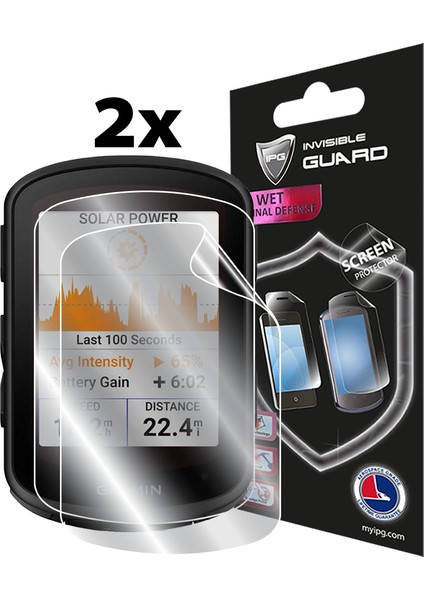 Garmin Edge 540-840 Solar Gps Bisiklet Bilgisayarı ile Uyumlu Ipg Ekran Koruyucu (2 Adet)