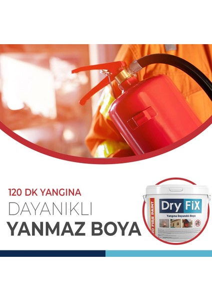 18 kg Beyaz No-Fire Paint Alev Almayan Yanmaz Boya Yangın Geciktiric1 modelleri