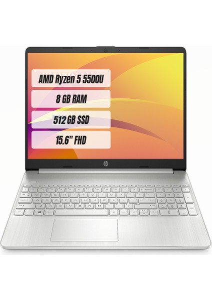 15S-EQ2002NT AMD Ryzen 5 5500U 8GB 512GB SSD Freedos 15.6" FHD Taşınabilir Bilgisayar 4H0J4EA