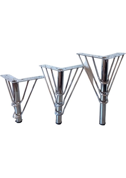 Krom Flamingo Model 4lü Paket 18cm Metal Ayak