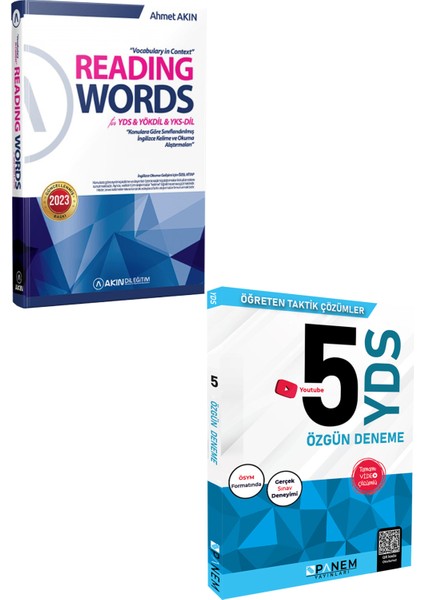 Akın Dil Eğitim Reading Words + Panem Yds Özgün 5 Deneme