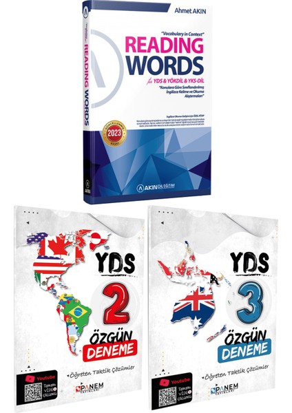 Akın Dil Eğitim Reading Words + Panem Yds Özgün 2-3 Deneme