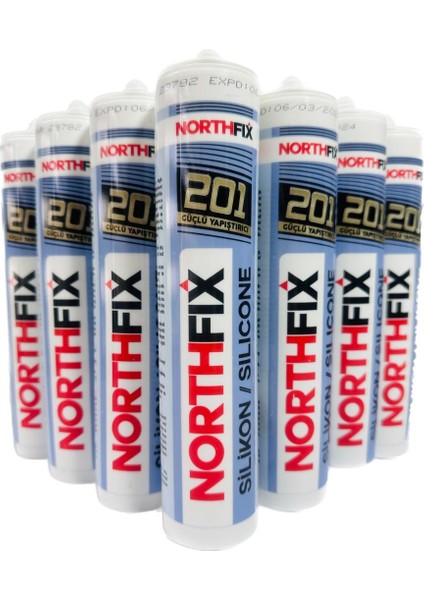 25'li Northfix 201 Beyaz Silikon 280 gr