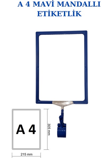 3 Adet A4 Mandallı Raf Etiketi Sepet Etiketi Çerçeveli Etiketlik Eşek Askılık Etiketi fırsatları