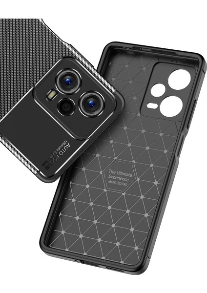 Xiaomi Redmi Note 12 5g Kılıf Kamera Korumalı Rugged Armor Karbon Uzun Ömürlü Negro Silikon Siyah