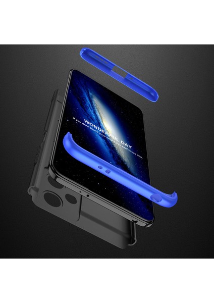Xiaomi Redmi Note 12 Pro 5g Kılıf 3 Parçalı Tam Koruma Sert Mika Ays Kapak Siyah - Gri fırsatları