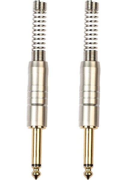 2 Adet Ses Adaptörü 6.35 mm Stereo Fiş Altın Kaplama Kontakları Için (Yurt Dışından)