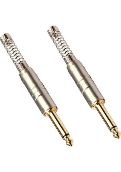 2 Adet Ses Adaptörü 6.35 mm Stereo Fiş Altın Kaplama Kontakları Için (Yurt Dışından) modelleri