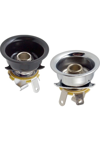 Tl Gitar Aksesuarları Için 1/4 "jack Fiş Soketi Çıkış Plakası Siyah+Gümüş (Yurt Dışından)