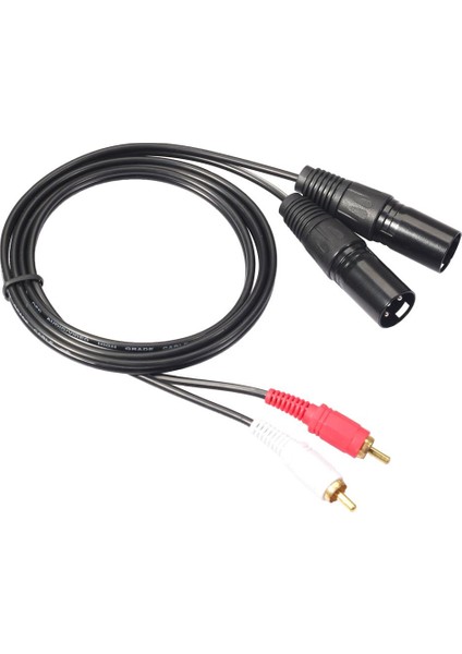 2 Xlr Erkek Fişi 2 x Fono Fonos Rca Fiş Kablo Adaptör (Yurt Dışından) fiyatları