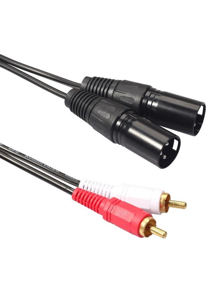 2 Xlr Erkek Fişi 2 x Fono Fonos Rca Fiş Kablo Adaptör (Yurt Dışından) fırsatları