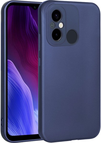 Xiaomi Redmi 12C Kılıf Kamera Korumalı Klasik Mat Renkli Yumuşak Premier Silikon Lacivert