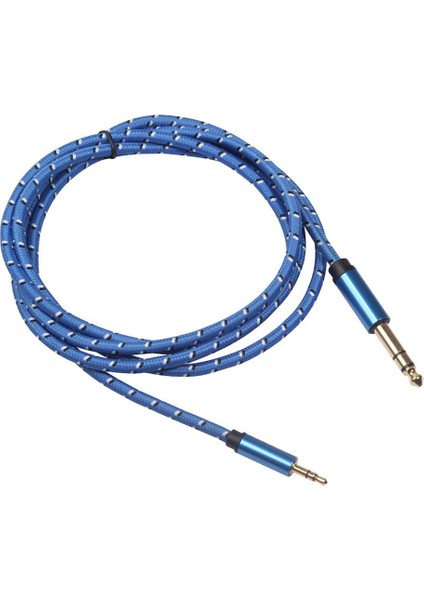 2X6.35MM 1/4 "erkek Ila 3.5mm 1/8" Ipod Amplifikatörü Için Erkek Stereo Ses Kablosu 2m 2 Adet (Yurt Dışından) modelleri