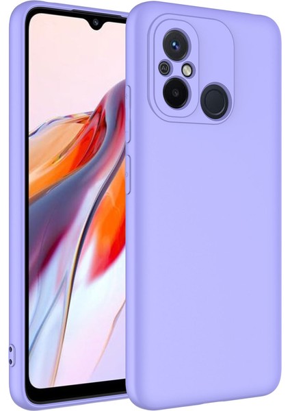 Case 4U Xiaomi Redmi 12C Kılıf Kamera Korumalı Içi Kadife Logosuz Mara Lansman Silinebilir Arka Kapak Lila