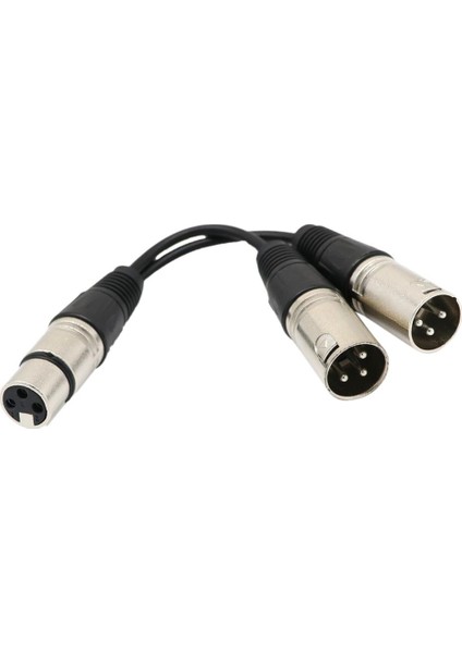 2x Audio Mic Kablosu Yama Kablosu- Xlr 1x Dişi Ila Xlr 2x Erkek Mikrofon Kablosu (Yurt Dışından) indirimleri