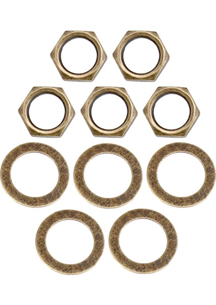 Demir Gitar Hex Nut Yıkayıcı Seti Elektro Gitar/bas Jack Aksesuar Bronz (Yurt Dışından)