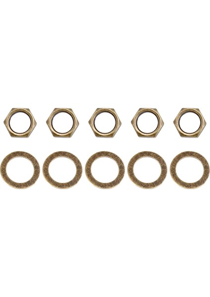 Demir Gitar Hex Nut Yıkayıcı Seti Elektro Gitar/bas Jack Aksesuar Bronz (Yurt Dışından)