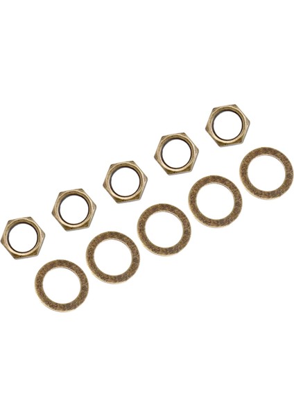 Demir Gitar Hex Nut Yıkayıcı Seti Elektro Gitar/bas Jack Aksesuar Bronz (Yurt Dışından)