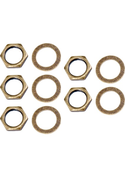 Demir Gitar Hex Nut Yıkayıcı Seti Elektro Gitar/bas Jack Aksesuar Bronz (Yurt Dışından)