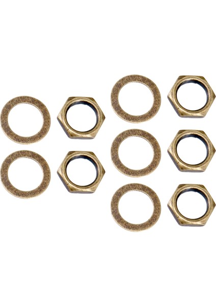 Demir Gitar Hex Nut Yıkayıcı Seti Elektro Gitar/bas Jack Aksesuar Bronz (Yurt Dışından)