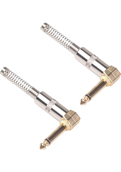 2 Adet 6.35MM 1/4inch Mono Dıy Fiş Adaptörü Ses Mikrofon Enstrümanları Parçaları Parçaları (Yurt Dışından)
