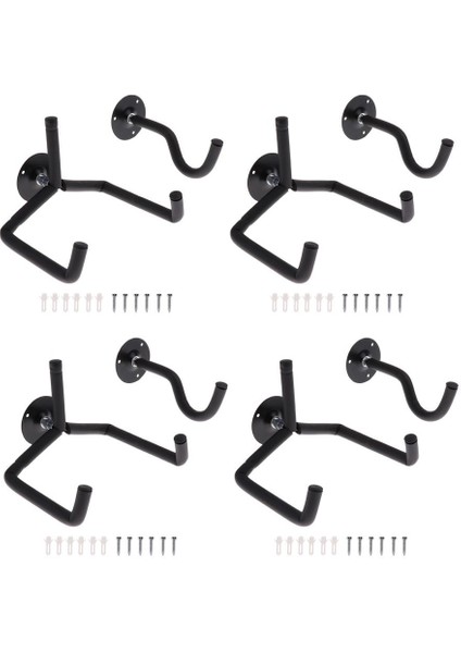 4x Metal Yatay Gitar Bas Banjo Duvar Askı Standı Slatwall Diy Siyah (Yurt Dışından) fiyatları