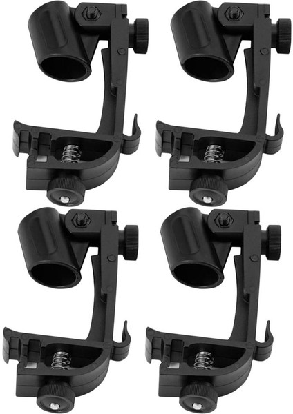 4 Adet Drum Montaj Mikrofon Kelepçe Tutucu Anti Sarma Ayarlanabilir Yükseklik (Yurt Dışından)