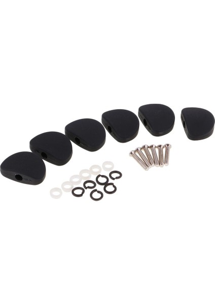 6x Folk Electric Guitar Siyah Makine Başlıkları Ayarlanma Takım Düğmeleri Knobs Tutma (Yurt Dışından) fiyatları
