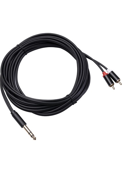 Ses Metal 3,5 mm Stereo Kriko - 2 Rca Telefon Kablosu 6.35MM Ila 2rca Kablosu 5m (Yurt Dışından)