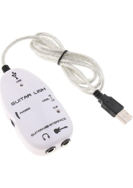Müzik Kaydı Için Gitar Kablosu Ses USB Arayüz Bağlantı Adaptörü (Yurt Dışından)
