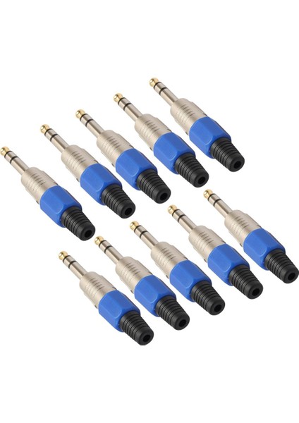 Taşınabilir 10 Adet Mikrofon Kablosu 6.35MM Stereo Adaptör Konektörleri (Yurt Dışından) fiyatları