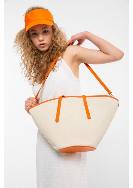 Kadın Renkli Biyeli Tote Omuz Çantası fırsatları