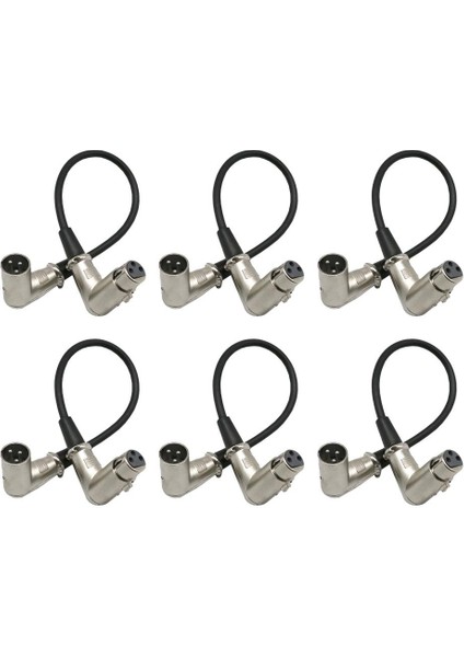 6 Adet 3 Pin Xlr Mikrofon 1ft Için Kablo Uzantısına Dik Açı (Yurt Dışından) fiyatları