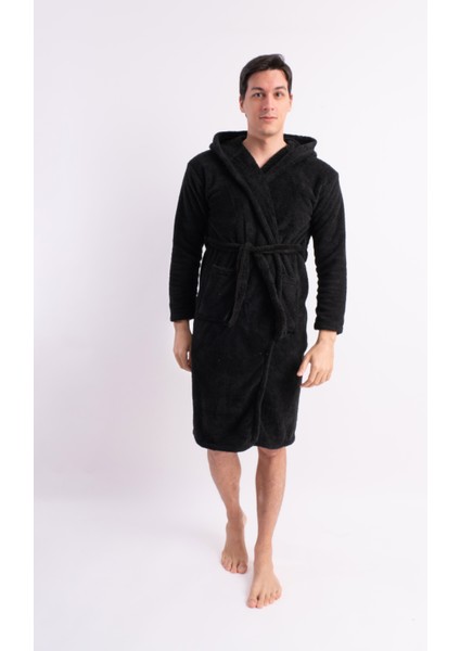 Uzun Kapüşonlu Unisex Welsoft Peluş Sabahlık fırsatları